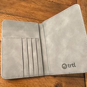 TRTL passport cover grey suede